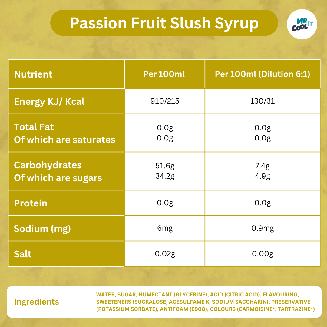 Passion Fruit Slush Syrup