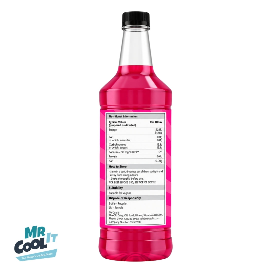 Mr Cool It Pink Bubblegum Glycerol-Free Slush Syrup 1L