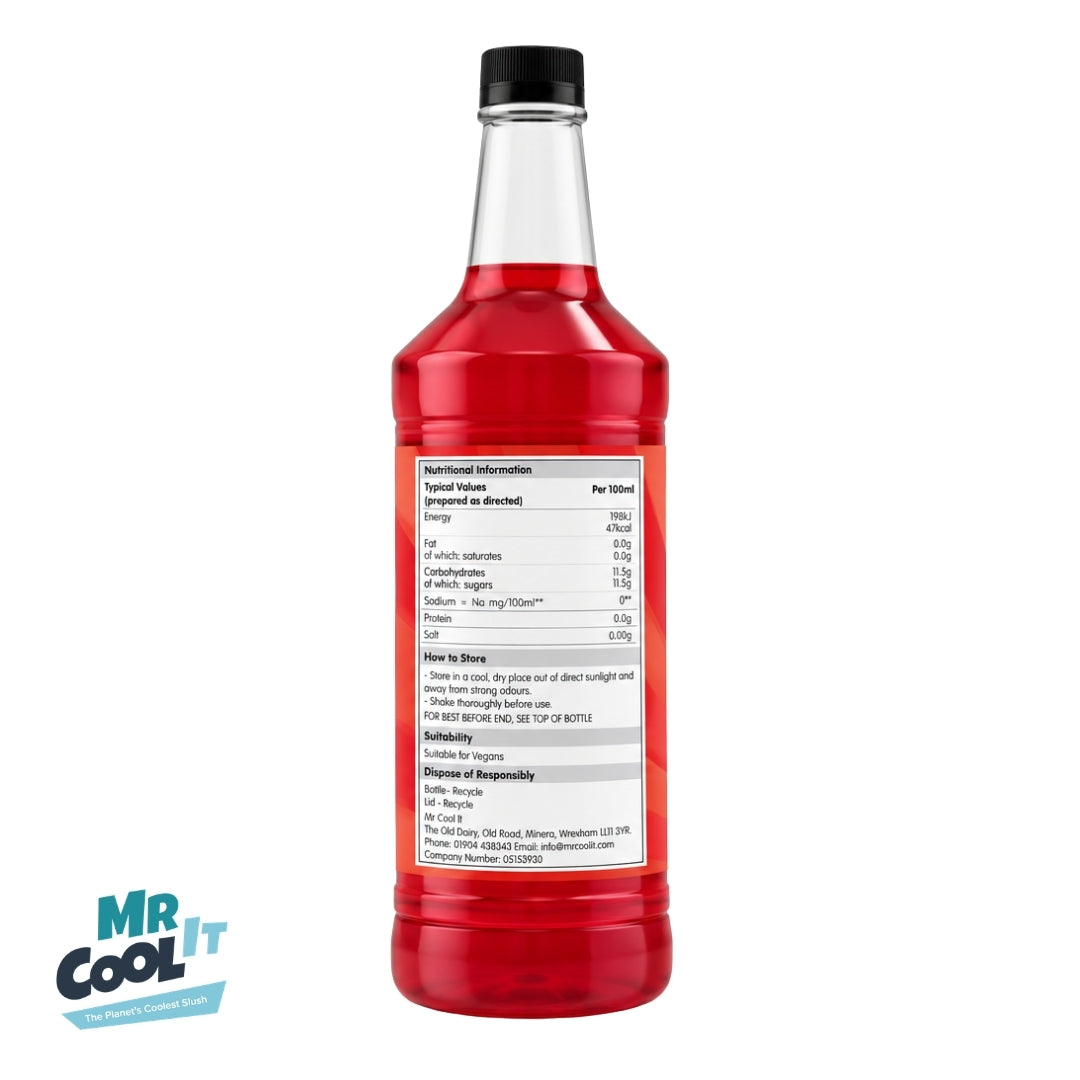 Mr Cool It Glycerol-Free Strawberry Syrup 1L