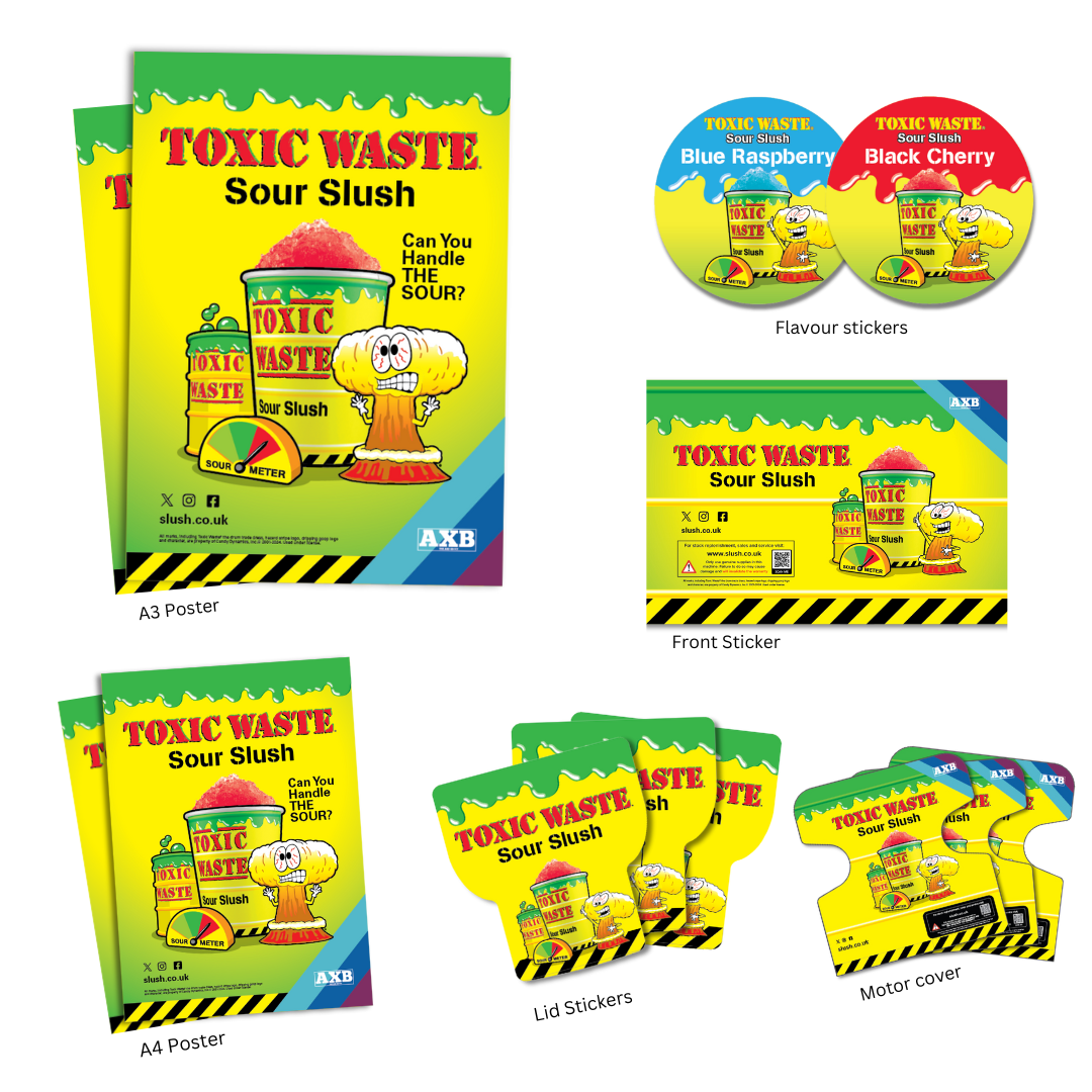 Toxic Waste® POS & Branding Pack for Pro Triple with Metal Front (Skyline 3).