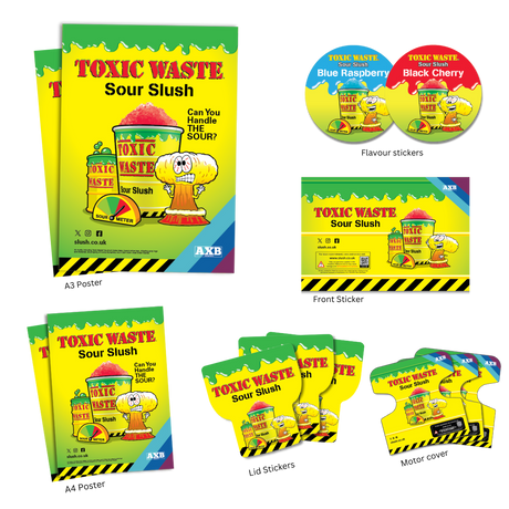 Toxic Waste® POS & Branding Pack for Pro Triple with Metal Front (Skyline 3).