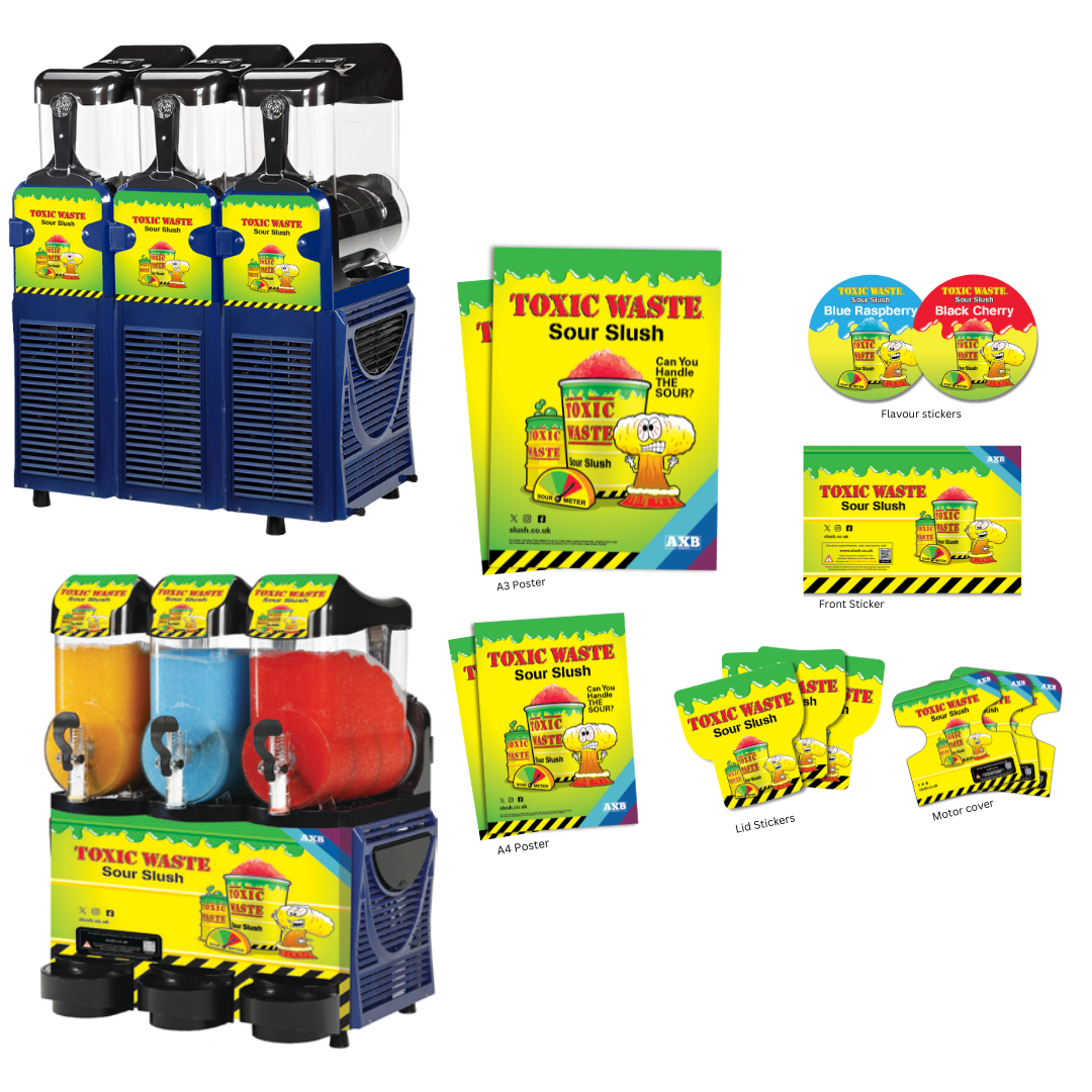 Toxic Waste® POS & Branding Pack for Pro Triple with Metal Front (Skyline 3).