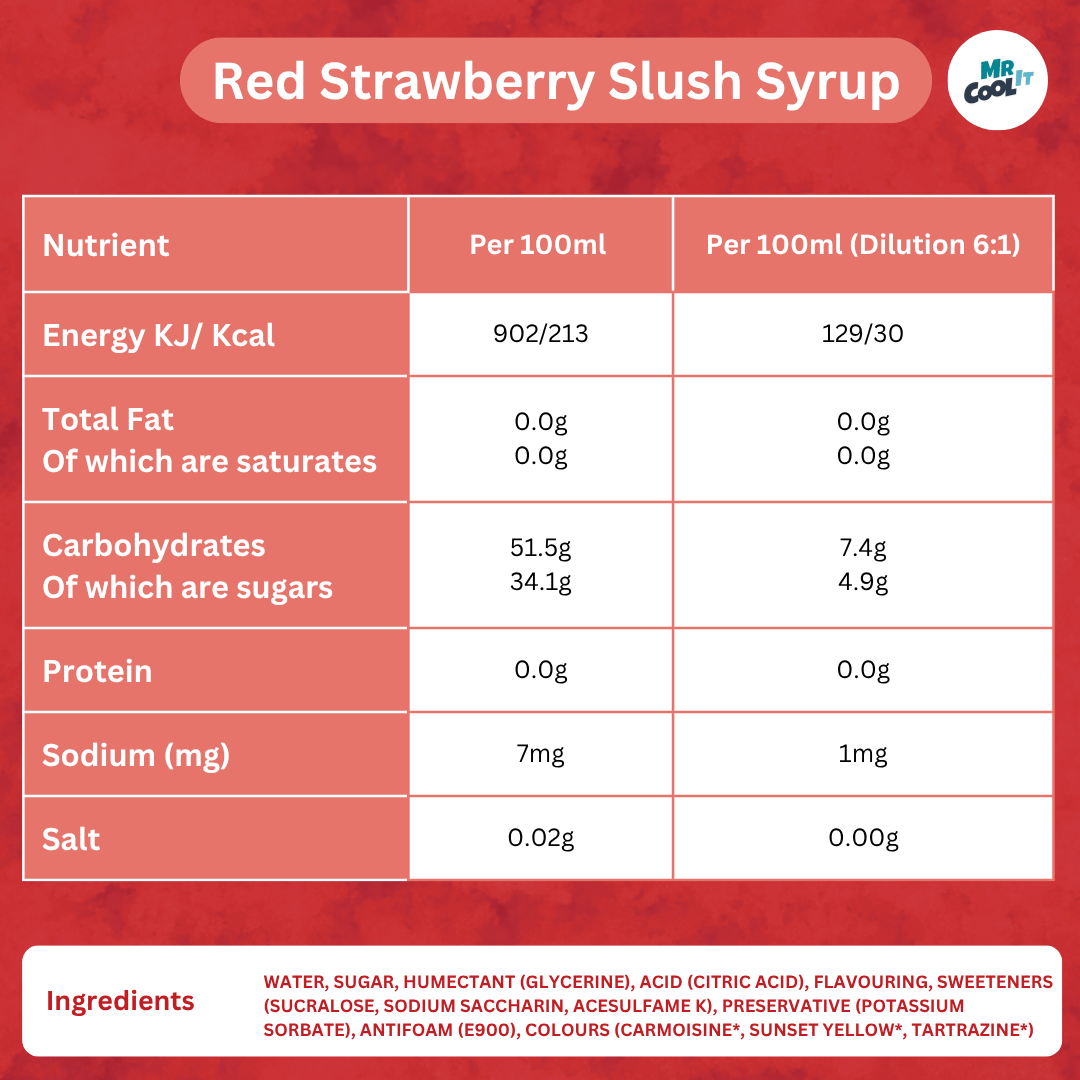 Red Strawberry Slush Syrup