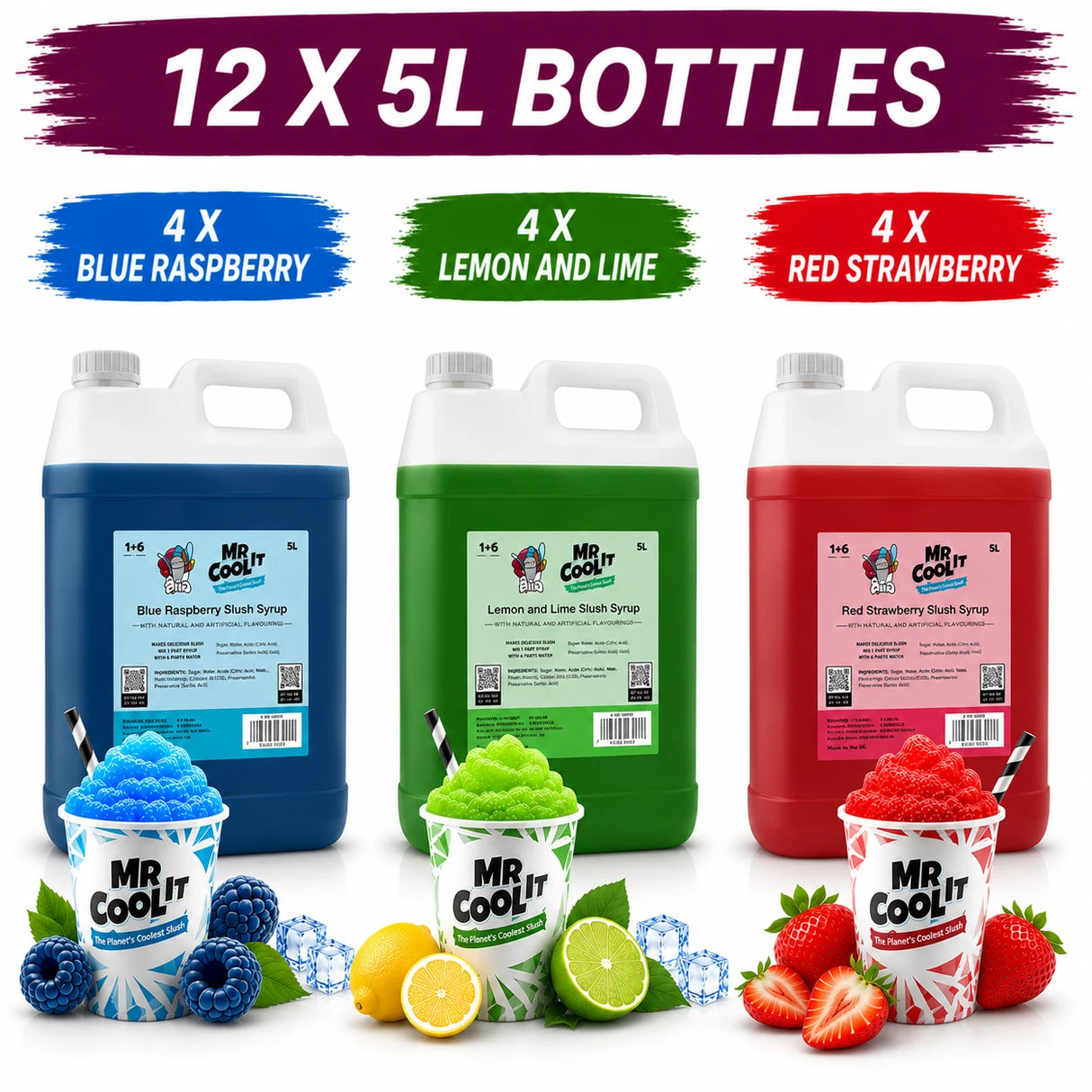 12 Bottles Slush Syrup