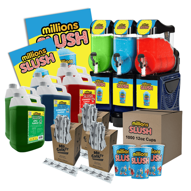 Millions® Skyline Triple 10Ltr Slush Machine - With Free Stock!