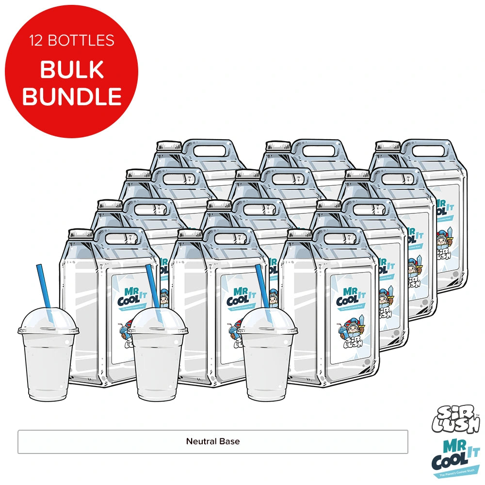 12-Pack of Neutral Base Slush Syrup.