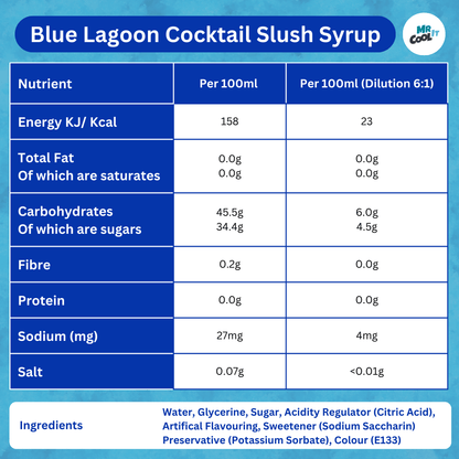 Blue Lagoon Cocktail Slush Syrup