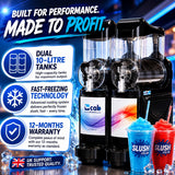 CabSpa Skyline 2 Slush Machine (with 2x 10L frozen drink tanks)