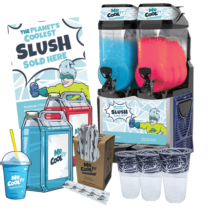 Expert Twin Bowl 12L Slush Machine - With Free Stock!