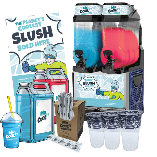 Expert Twin Bowl 12L Slush Machine - With Free Stock!