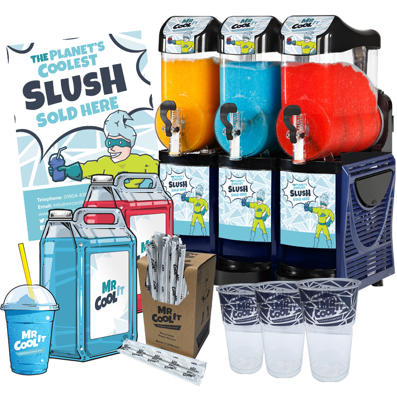 Pro Triple Bowl 10L Slush Machine - With Free Stock!