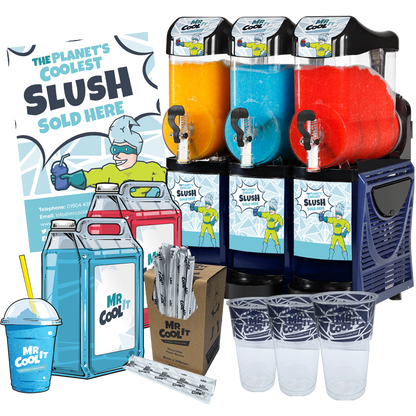 Pro Triple Bowl 10L Slush Machine - With Free Stock!