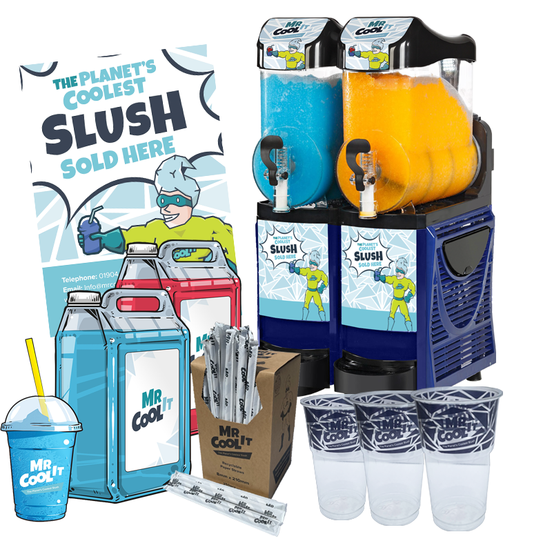 Pro Twin Bowl 10L Slush Machine - With Free Stock!