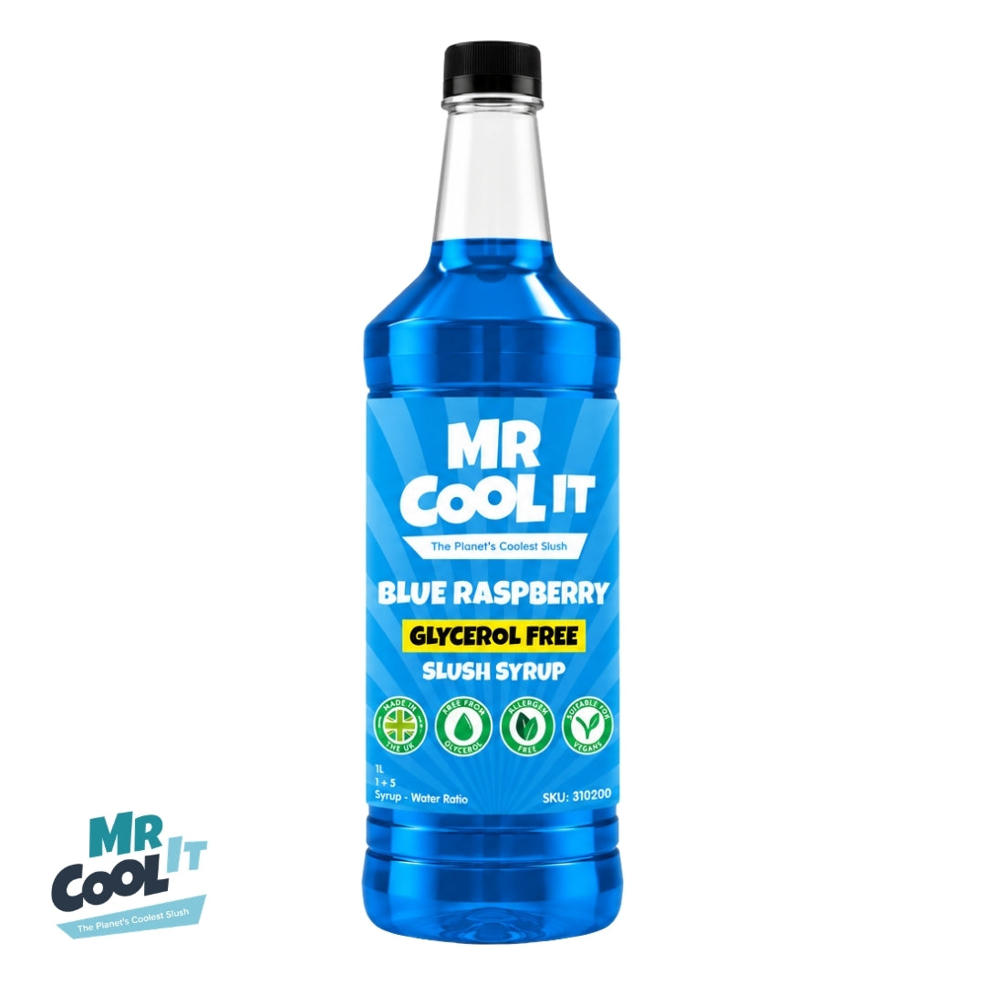 Mr Cool It Blue Raspberry Glycerol-Free Slush Syrup 1L