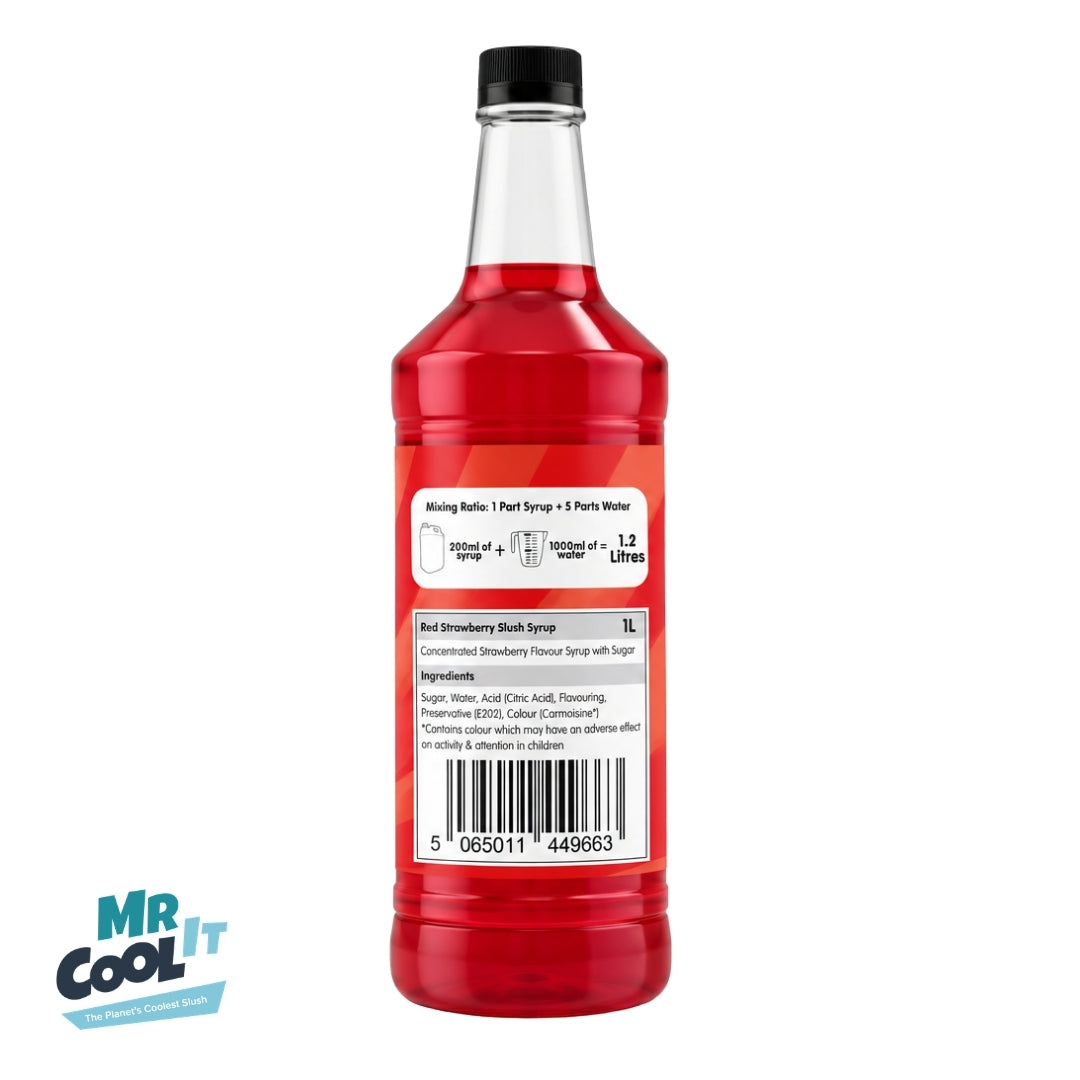 Mr Cool It Glycerol-Free Strawberry Syrup 1L