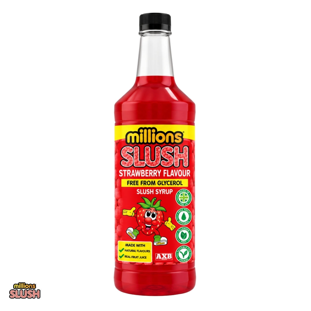 Millions® Strawberry Free From Glycerol Slush Syrup 1L
