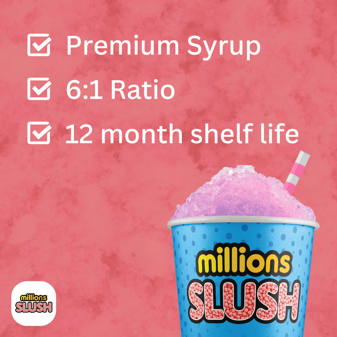 Millions® Red Raspberry Slush Syrup 10L BIB