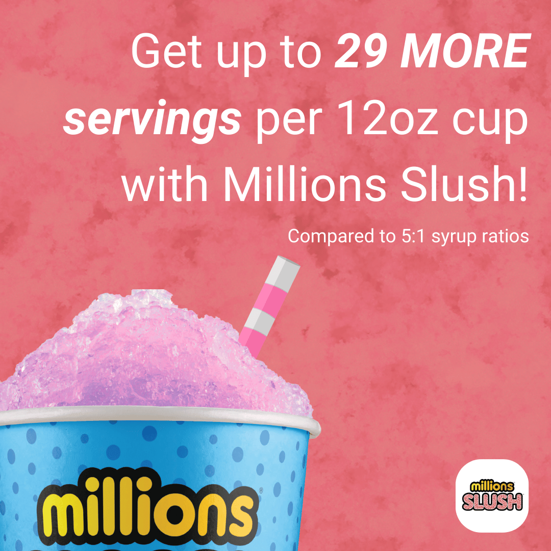 Millions® Red Raspberry Slush Syrup 10L BIB