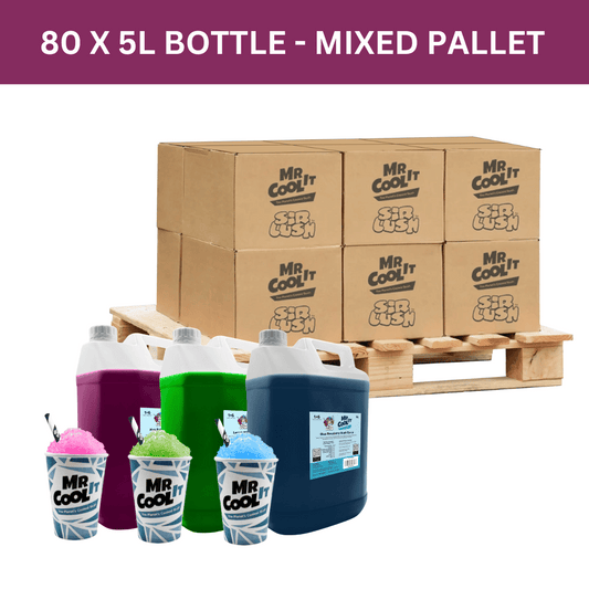 Mixed Half Pallet of Slush Syrup 80 Bottles - £9.50 per 5L