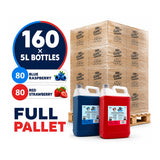 Wholesale Slush Syrup Pallet - 160 Bottles of Blue Raspberry & Red Strawberry Syrup (just £9.75 per bottle)
