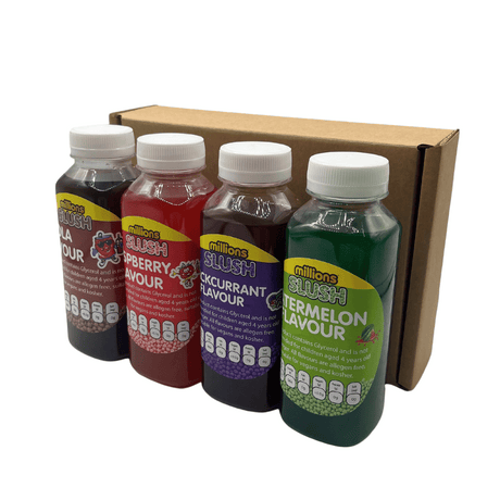 Millions® 4-Pack Slush Syrup Set - Assorted Flavours FREE DELIVERY.