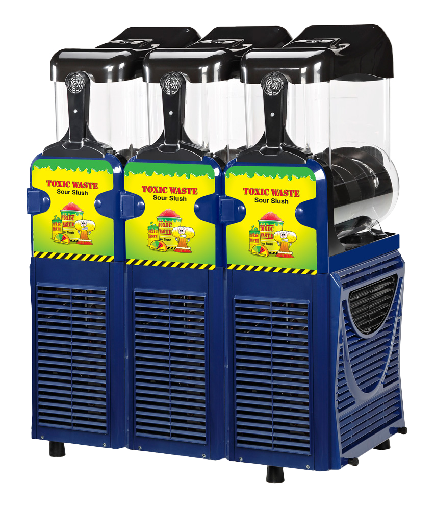 Toxic Waste® Skyline Triple Bowl 10L Slush Machine - With Free Stock!