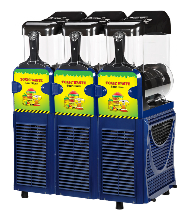 Toxic Waste® Skyline Triple Bowl 10L Slush Machine - With Free Stock!.