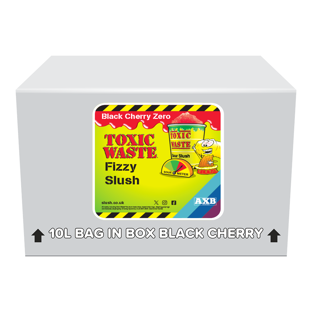 Toxic Waste® Hazardously Sour Cherry Fizzy Slush Syrup 10L BIB