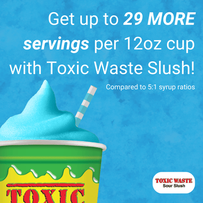 Toxic Waste® Hazardously Sour Blue Raspberry Fizzy Slush Syrup 10L BIB