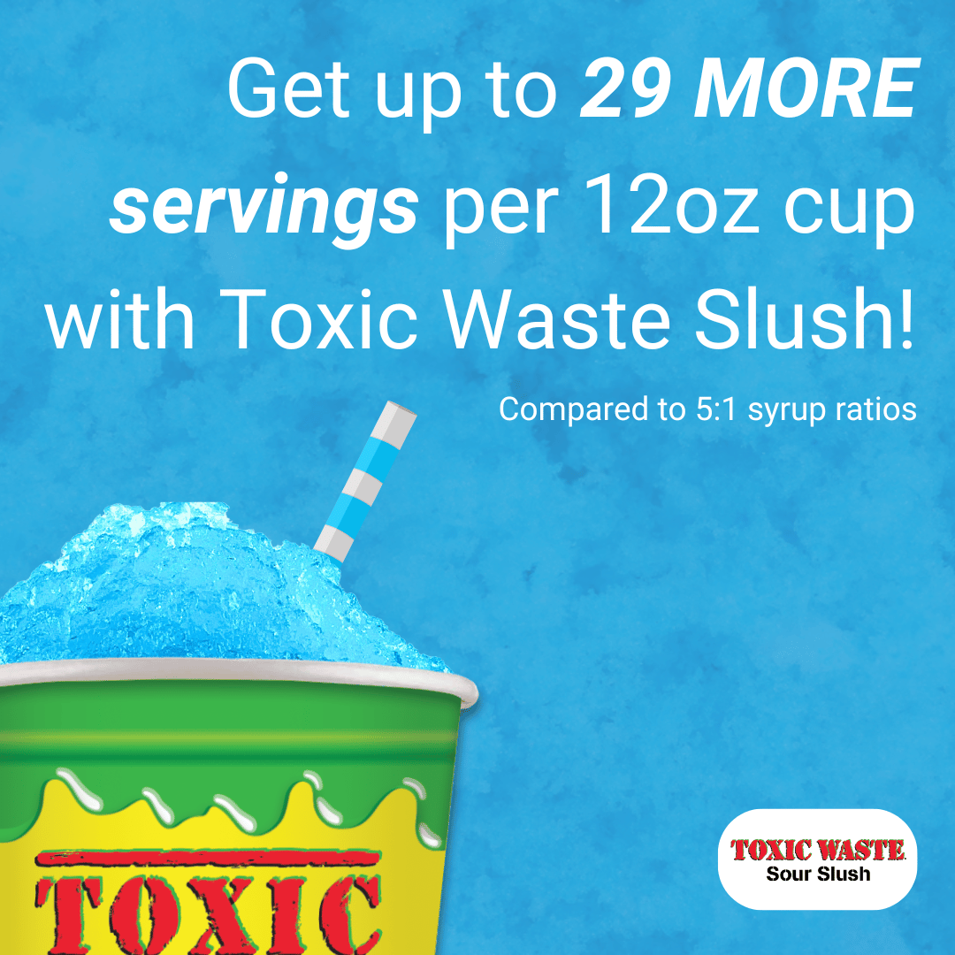 Toxic Waste® Hazardously Sour Blue Raspberry Slush Syrup 10L BIB