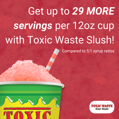 Toxic Waste® Hazardously Sour Cherry Slush Syrup 10L BIB