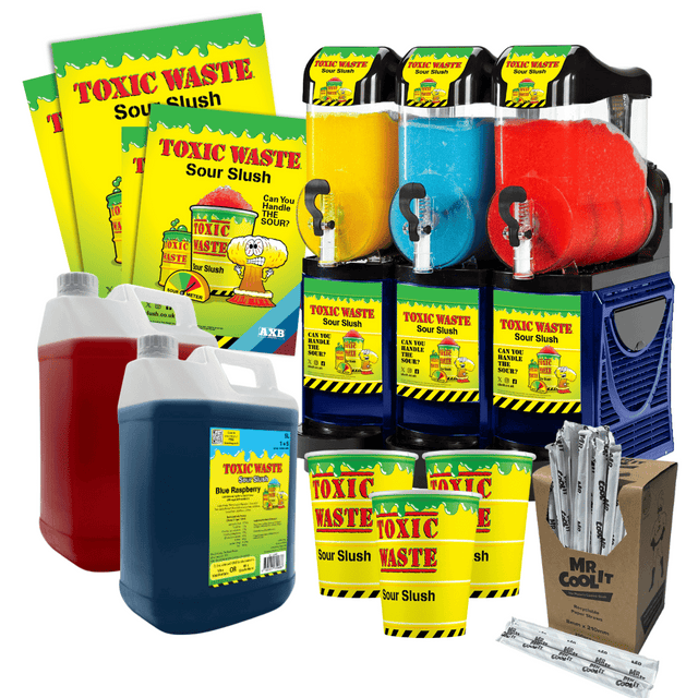 Toxic Waste® Skyline Triple Bowl 10L Slush Machine - With Free Stock!