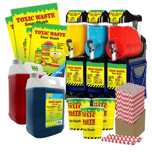Toxic Waste® Skyline Triple Bowl 10L Slush Machine - With Free Stock!