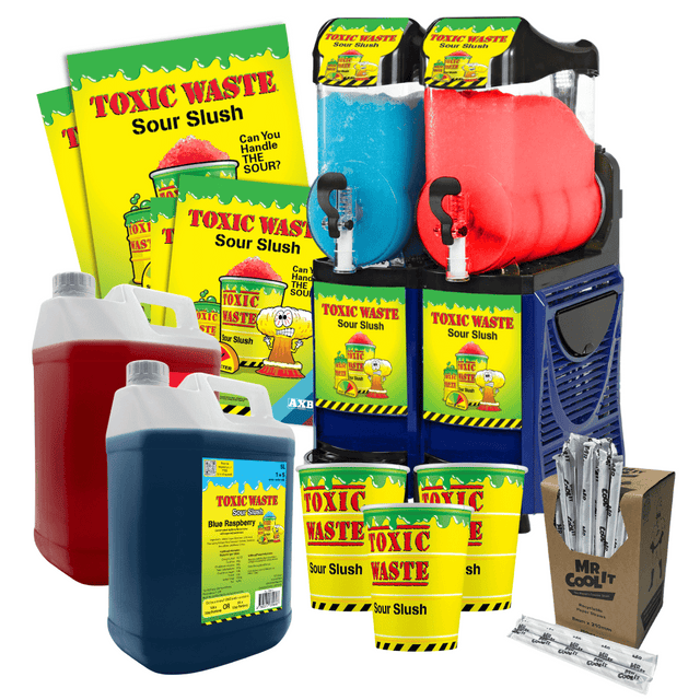 Toxic Waste® Skyline Twin 10Ltr Slush Machine - With Free Stock!