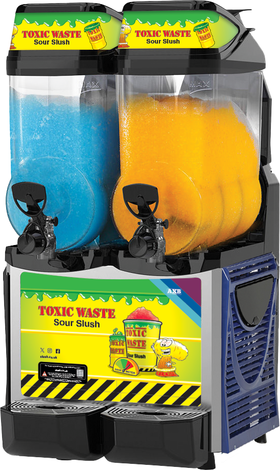 Toxic Waste® Infinity Twin 12Ltr Slush Machine - With Free Stock!