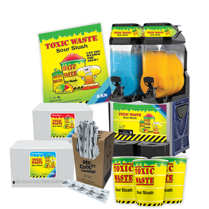 Toxic Waste® Expert Twin Bowl 12L Slush Machine - With Free Stock!