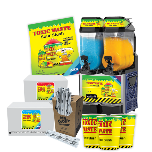 Toxic Waste® Expert Twin Bowl 12L Slush Machine - With Free Stock!