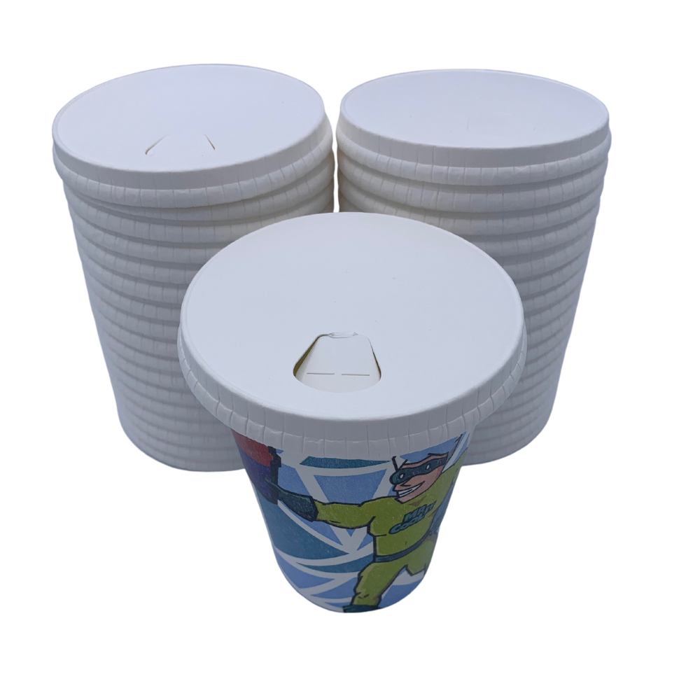 250 x 12oz Flat Paper Lids