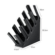 Black  4 Compartment Slanted Cup Holder/Dispenser.