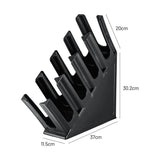 Black  4 Compartment Slanted Cup Holder/Dispenser.